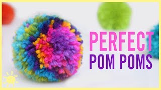 DIY  How to make the Perfect Rainbow Pom Pom [upl. by Pierrette]