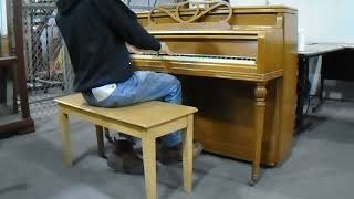 GovDeals Used George Steck upright piano with bench [upl. by Zetnahs]