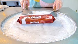 Tim Tam chocolate biscuit ice cream VS oreo cookie banana ice cream rolls challenge [upl. by Tybald]