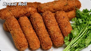 Crispy amp Tasty Bread Roll Recipe Easy Iftar Snacks Recipe Bread Recipes [upl. by Annaeg]