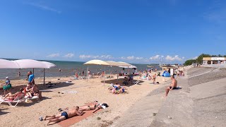 4K Sea of Azov Walking by the Beach PrimorskoAkhtarsk Russia [upl. by Lika929]