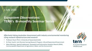 TERN Ecosystem Observations Webinar 1July2020 [upl. by Sarene]