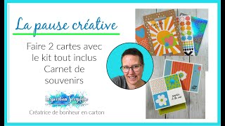 2 cartes alternatives avec le kit Carnet de souvenirs  StampinUp [upl. by Arreic640]