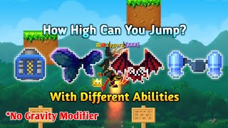 Using All Back Items With Different Jumping Abilities  Pixel Worlds [upl. by Anidnamra]