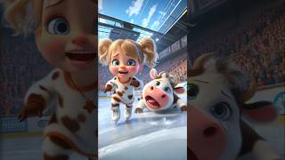 Evolution Of Cow 🔥 The Cow Fell While Playing on the Ice Slide cow cute shorts [upl. by Cal603]