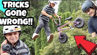 New Mini BMX Bike Tricks GONE WRONG [upl. by Padriac]