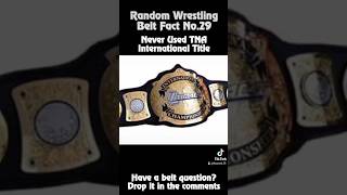 Never Used TNA  Impact Wrestling International Championship Belt shorts collection wwe [upl. by Ferris178]