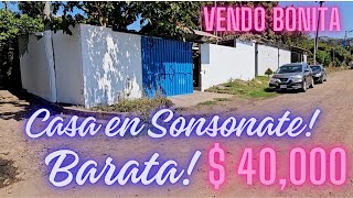 🟣 NO DISPONIBLE 58 Bonita CASA BARATA en SONSONATE casasenventa propiedadesenventa lotes [upl. by Margetts]