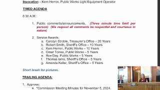 Eddy County Commission Meeting 11 19 24 Part 1 [upl. by Inalaeham]