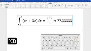 Wordmat på Mac Bestemt integral [upl. by Ettennat]
