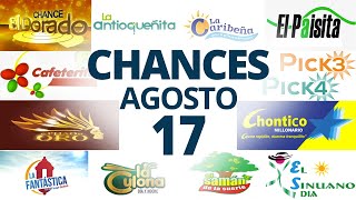 Resultados del Chance del Sábado 17 de Agosto de 2024 Loterias 😱🤑💰💵 [upl. by Elisee174]