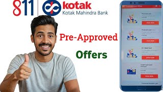 I Got Multiple PreApproved Offers Kotak 811  Credit Card personal loan debit card Emi [upl. by Drugi]