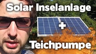 12V 200W Solar Inselanlage für Garten und 8400Lh Teichpumpe Part 1  eBikeundSo [upl. by Hgielac]