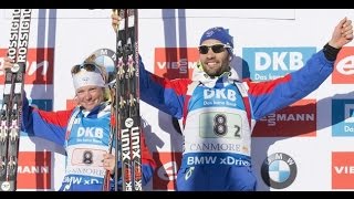 BIATHLON World Championship 2016 Mixed Relay 3 of March Norway  HOLMENKOLLEN [upl. by Nylaroc]