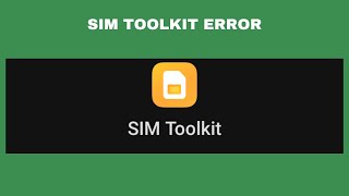 Fixed SIM Toolkit Error Problem Solved 1000 Working [upl. by Rockafellow394]