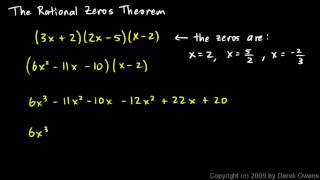 Algebra 2 607c  The Rational Zeros Theorem Part 3 [upl. by Jania189]