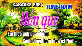 HỒN QUÊ Karaoke Tone Nam [upl. by Alimaj269]