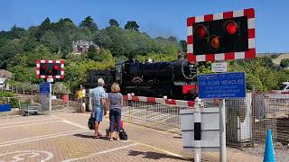 The Most Scenic Level Crossing In The UK  Kingswear Marina Level Crossing Devon [upl. by Nylteak]