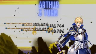 FGO NA Nanmei Yumihari Eight Dog Chronicles CQ  Arthur 3 Turn [upl. by Damalus318]