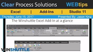 WINSHUTTLE Tutorial amp WEBtips Excel AddIn for Studio [upl. by Aronle]