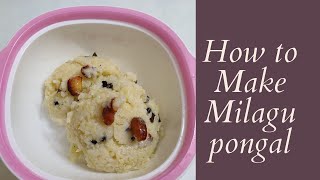 How to make ven pongal Tamil Melagu pongalHotel style pongal [upl. by Ahtelahs]