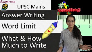 Answer Writing for UPSC Mains  Word Limit What amp How Much to Write  Writing Wednesdays [upl. by Assital405]