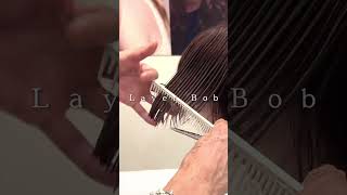 【カット動画】リアルお客様スタイル！ ボブ レイヤーボブ ショートボブ ヘアカット カット動画 カット講習 hairstyle hairstyle [upl. by Nihahs114]