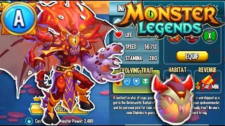 Monster Legends DIABOLUS HELLBRINGER level 150 review The Best Ancestral in the Game 😍 [upl. by Daegal640]