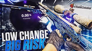 LOW CHANGE BIG RISK I WON AWP GUNGNIR  Hellcase Case Opening [upl. by Nnaarual]