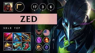 Zed Top vs Gwen Triple Kill Legendary  NA Grandmaster Patch 1416 [upl. by Gut]