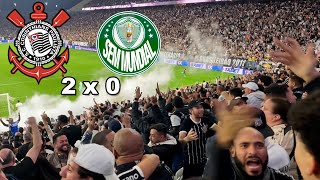 Corinthians 2 x 0 Palmeiras  react da torcida no estádio  Brasileirão 2024 [upl. by Akeihsat]