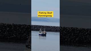 SHORTS  Offshore Fishing Boat Departing Honningsvag Norway [upl. by Ardnalahs]