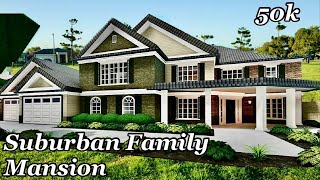 BLOXBURG  50K CHEAP SUBURBAN FAMILY MANSION  ROBLOX [upl. by Demah]