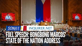 SONA 2024 FULL SPEECH Bongbong Marcos State of the Nation Address [upl. by Asirrom]