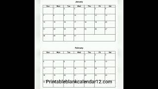 Printable blank calendars [upl. by Namzzaj]