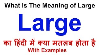 Large Meaning in Hindi  Large Definition  Large Ka Matlab Kya Hota Hai  Large in Hindi [upl. by Tteragram]