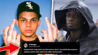 D Savage Addresses the Hate he had for Playboi Carti [upl. by Assened787]