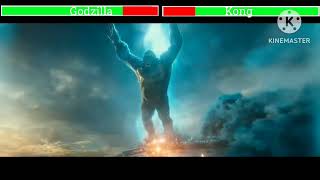 Godzilla vs Kong with healthbars Ocean Fight Godzilla vs Kong [upl. by Anevad]