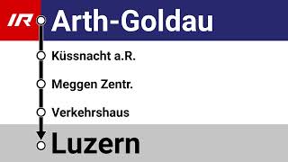 SOB Ansage • IR VoralpenExpress • Begrüssung ArthGoldau – Luzern mit Küssnacht am Rigi [upl. by Solim]