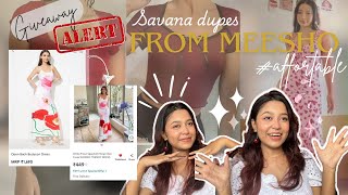 MEESHO HAUL💕SAVANA dupes from MEESHO😻🫶GIVEAWAY ALERT🚨PART 1AFFORDABLEMeesho 🎀 [upl. by Aillicsirp732]