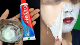 COLGATE TOOTHPASTE FOR FACE WHITENING  LEMON AND COLGATE [upl. by Nailil181]