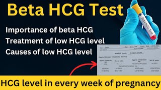 beta hcg test to confirm pregnancy  Low beta HCG test  HCG level in early pregnancy hcg [upl. by Ydnik]