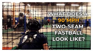 What does a 90 MPH twoseam fastball look like Driveline Baseball [upl. by Togram]