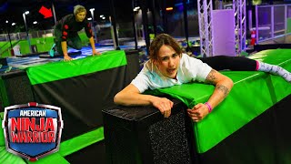 Girlfriends vs Boyfriends Parkour Trampoline Race [upl. by Eleahcim95]