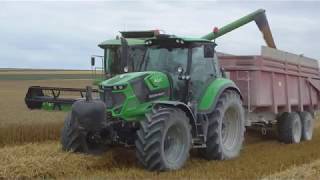 Moisson blé 2018  DF 5660 HTSDeutz Fahr 6175 Agrotron vidge trémie2e partie [upl. by Rissa]