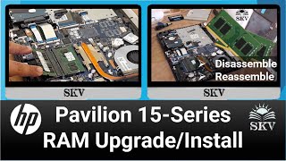 How to UpgradeInstall RAM Memory in HP 15Series Laptop  RAM Replacement in HP 15bs0xx Laptop [upl. by Ardnasak123]