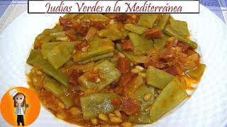 Judías Verdes a la Mediterránea  Receta de Cocina en Familia [upl. by Ahsenra]