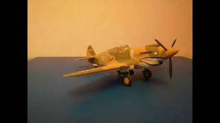 P40BC TOMAHAWK 172 ACADEMY MINICRAFT MODEL BUILT 1988 BRUSHED HUMBROL COLORS [upl. by Januarius]