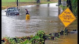 Clearing the Way Draining a Flooded Intersection with Drain Unclogging [upl. by Ykcaj]