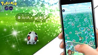 COMO CONSEGUIR ARON SHINY MAS FACIL ¿EL MEJOR NIDO DEL MUNDO MAPARADAR 100REAL Pokemon GO [upl. by Meta808]